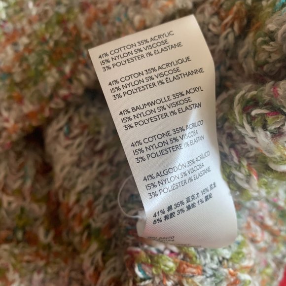 NWT Free People Highland Cable Knit Oversized V-Neck Mendocino Combo Sweater XS - Picture 13 of 13